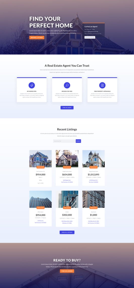 Real estate agent website with centris sync